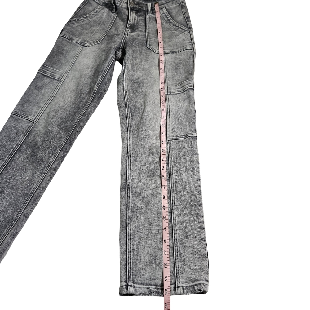 Vervet Distressed Wash Cargo Pants, Distressed Grey, Size 26 - Picture 12 of 14
